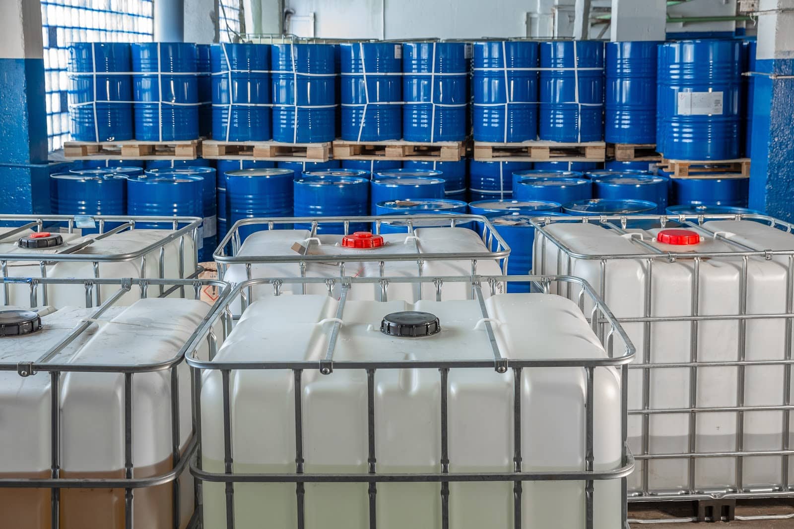 drums and totes for liquid chemical storage